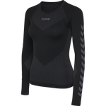 HUMMEL FIRST SEAMLESS JERSEY L/S W, BLACK, packshot