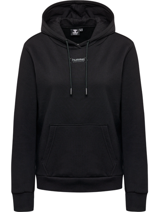 hmlPAOLA REGULAR HOODIE, BLACK, packshot