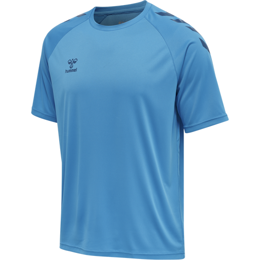 hmlCORE XK CORE POLY T-SHIRT S/S, BLUE DANUBE, packshot
