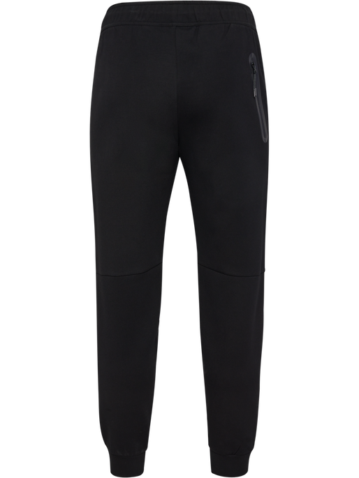 hmlTECH FLEECE REGULAR PANTS, BLACK, packshot