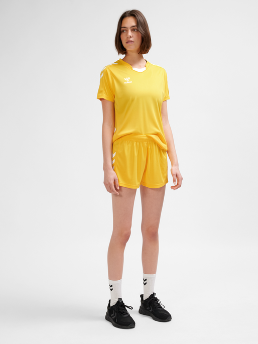 hmlCORE XK POLY SHORTS WOMAN, SPORTS YELLOW, model