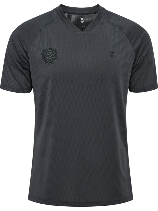 hmlPULSE MESH T-SHIRT S/S, EBONY/BLACK hmlPULSE MESH T-SHIRT S/S, EBONY/BLACK, packshot