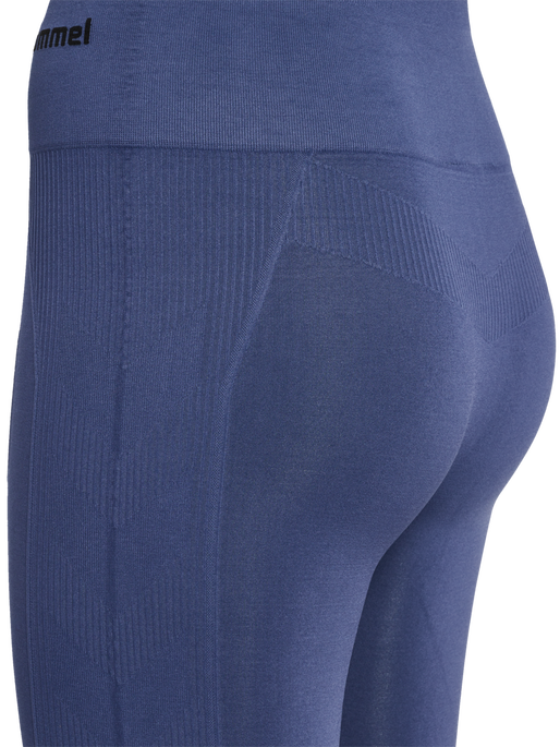 hmlTIF SEAMLESS HIGH WAIST TIGHTS, BLUE INDIGO, packshot