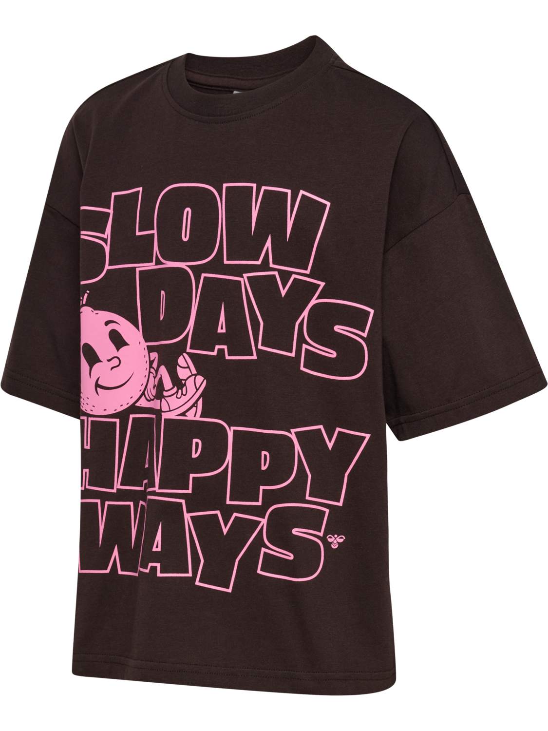 hmlJR SILLY S/S BOXY T-SHIRT SOLID, CHOCOLATE TORTE, packshot