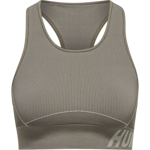 hmlTE CHRISTEL SEAMLESS SPORTS TOP, CHATEAU GRAY/DRIFTWOOD MELANGE hmlTE CHRISTEL SEAMLESS SPORTS TOP, CHATEAU GRAY/DRIFTWOOD MELANGE, packshot