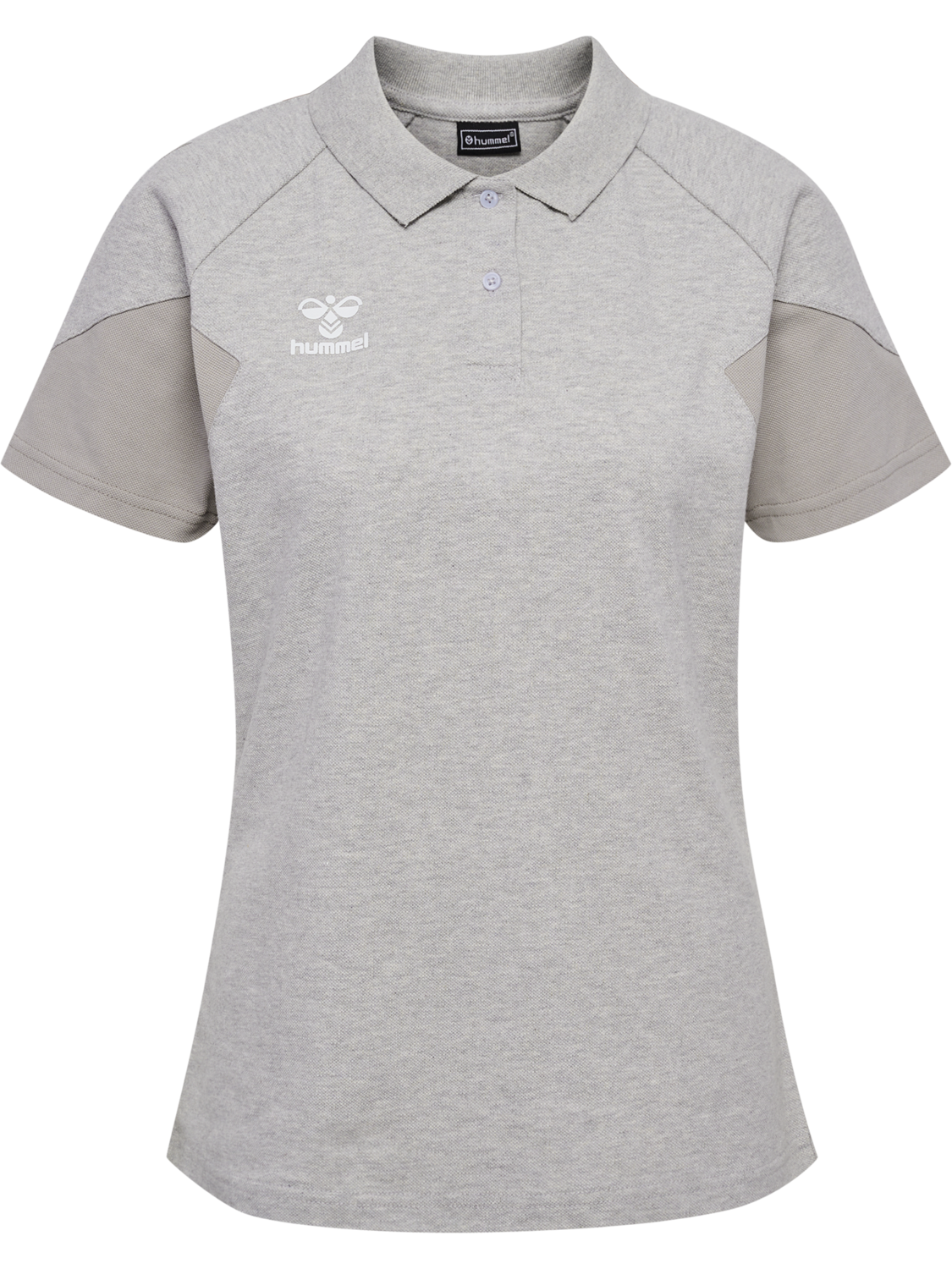 hmlTRAVEL POLO WOMAN, LIGHT GREY MELANGE, packshot
