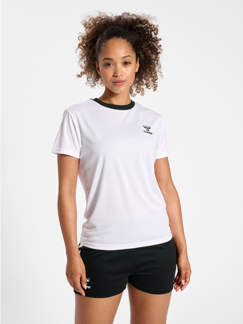 hmlSTALTIC POLY JERSEY S/S WOMAN, WHITE, model