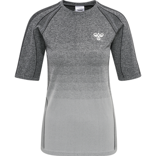 hmlGG12 TRAINING SEAMLESS S/S WOMAN, BLACK MELANGE, packshot