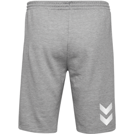 HMLGO COTTON BERMUDA SHORTS, GREY MELANGE, packshot