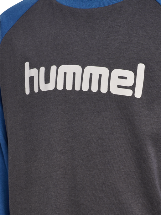 hmlJR LOGO T-SHIRT L/S, EBONY hmlJR LOGO T-SHIRT L/S, EBONY, packshot