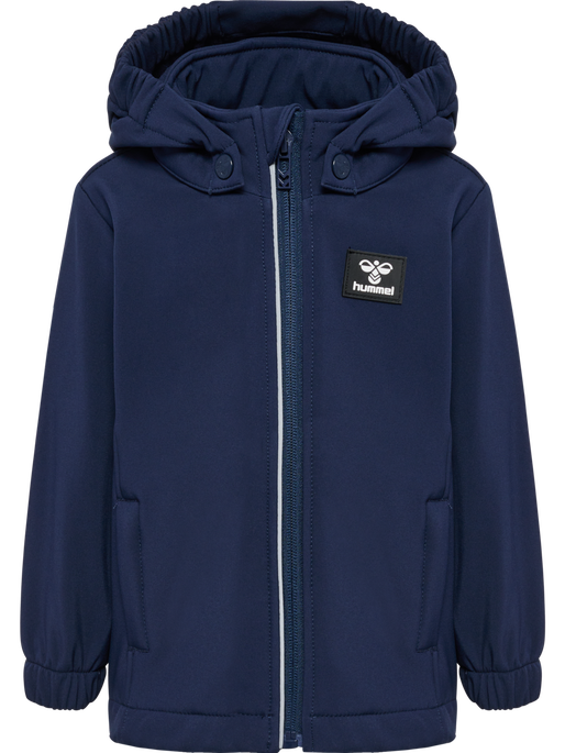 hmlMARS TEX MINI SOFTSHELL JACKET, BLACK IRIS, packshot