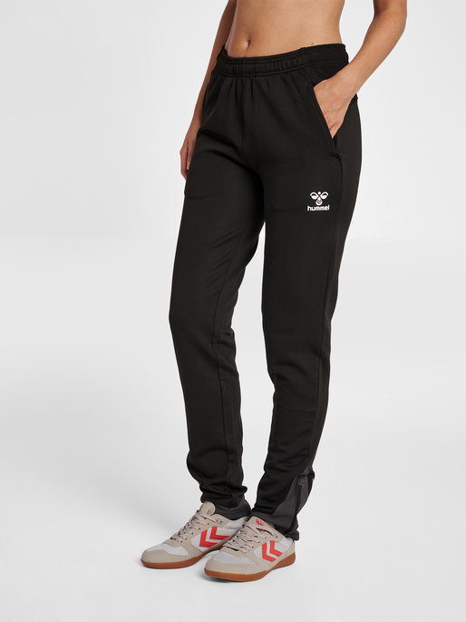 hmlLEAD WOMEN POLY PANTS, BLACK, model