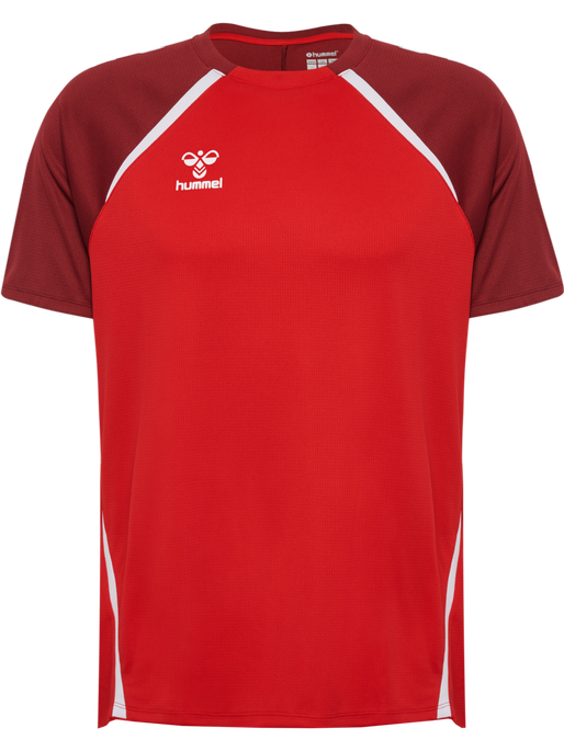 hmlLEAD 2.0 JERSEY S/S, TRUE RED/MAROON, packshot