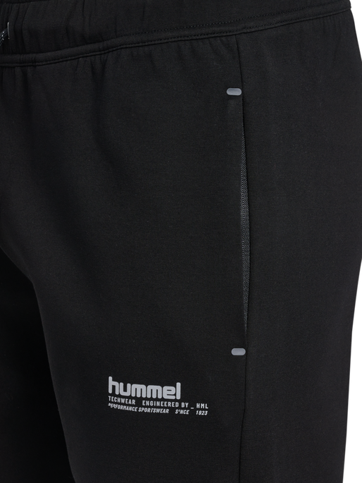 hmlTECH FLEECE REGULAR PANTS, BLACK, packshot