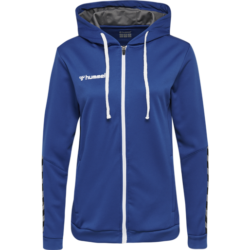 hmlAUTHENTIC POLY ZIP HOODIE WOMAN, TRUE BLUE, packshot
