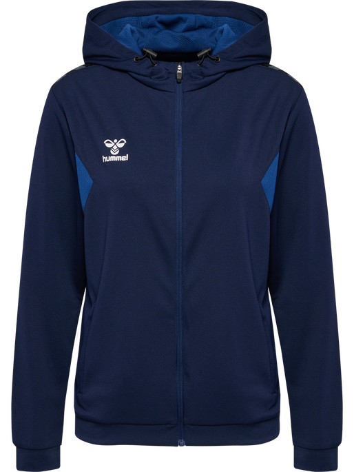 hmlAUTHENTIC PL ZIP HOODIE WOMAN, MARINE hmlAUTHENTIC PL ZIP HOODIE WOMAN, MARINE, packshot