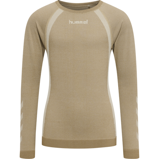 hmlSPIN SEAMLESS T-SHIRT L/S, SIMPLY TAUPE, packshot