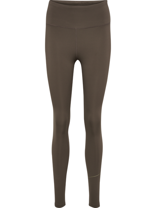 hmlCOURT MID WAIST POCKET TIGHTS W, TURKISH COFFEE, packshot