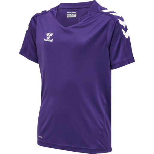 hmlCORE XK POLY JERSEY S/S KIDS, ACAI/WHITE, packshot