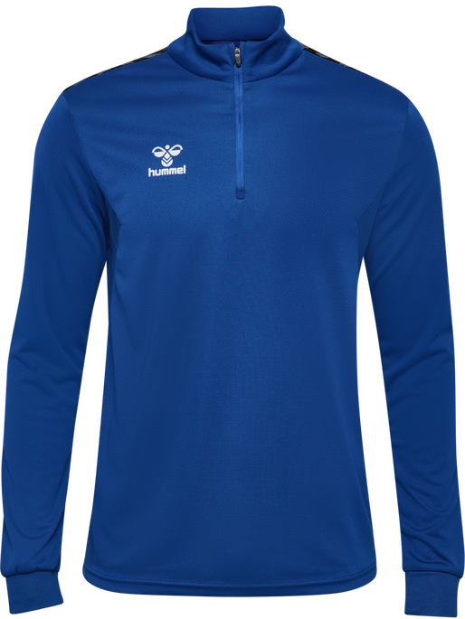 hmlAUTHENTIC HALF ZIP SWEAT, TRUE BLUE, packshot
