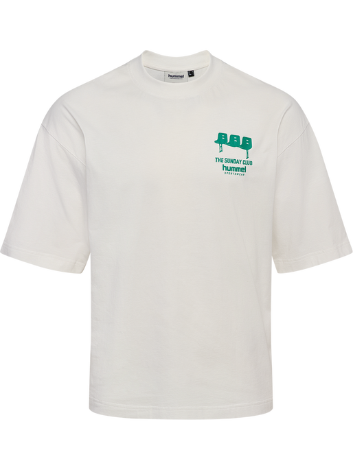 hmlOVERSIZED T-SHIRT S/S SUNDAY, BLANC DE BLANC, packshot