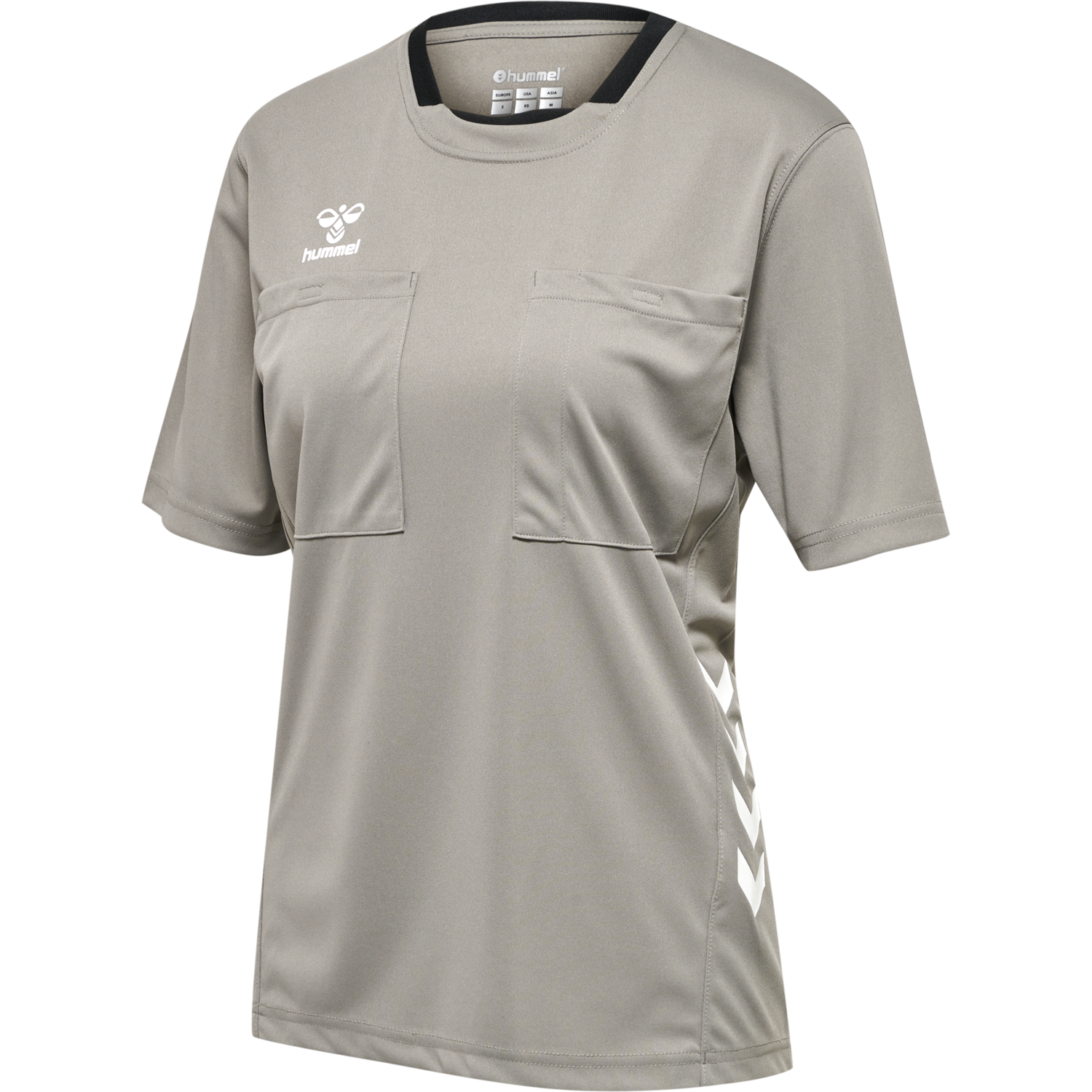 hmlREFEREE CHEVRON WO  JERSEY S/S, STEEPLE GRAY, packshot