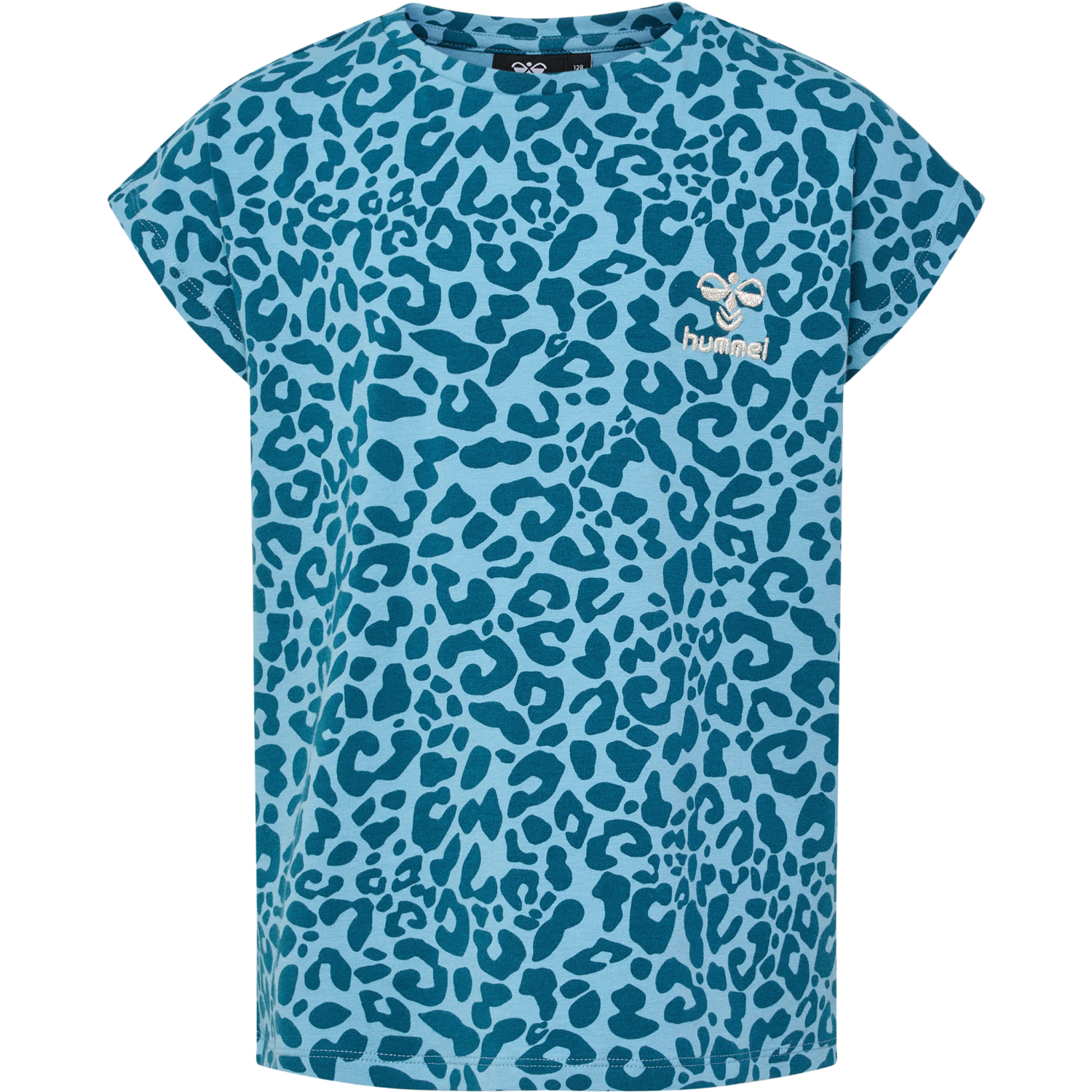 hmlFLOWY AOP T-SHIRT S/S, BLUE CORAL, packshot