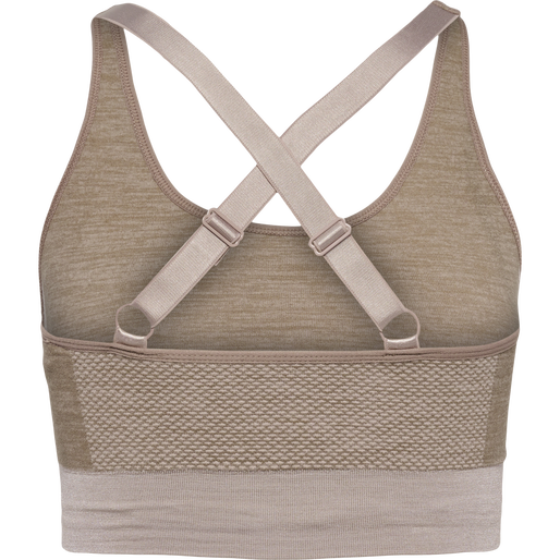 hmlCLEA SEAMLESS  SPORTS TOP, CHATEAU GRAY/DRIFTWOOD MELANGE hmlCLEA SEAMLESS  SPORTS TOP, CHATEAU GRAY/DRIFTWOOD MELANGE, packshot