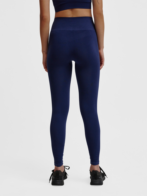 hmlTIF SEAMLESS HIGH WAIST TIGHTS, BLACK IRIS, model