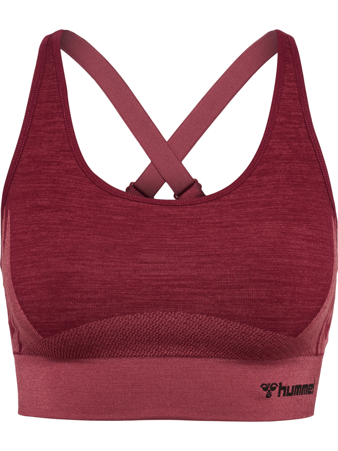 hmlCLEA SEAMLESS  SPORTS TOP, CABERNET/APPLE BUTTER MELANGE, packshot