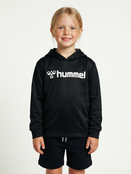 hmlLOGO HOODIE KIDS, BLACK, model