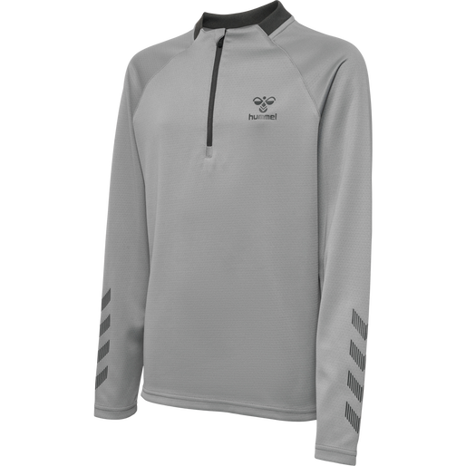 hmlGG12 ACTION HALF ZIP SWEAT KIDS, ALLOY, packshot