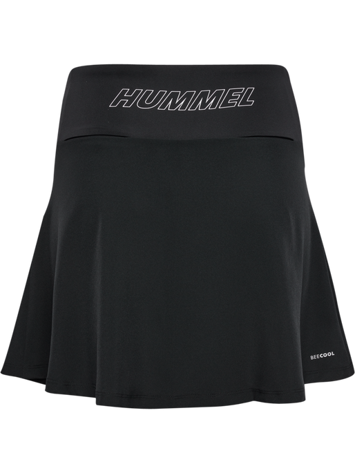 hmlCOURT MID WAIST POCKET SKIRT W, BLACK, packshot
