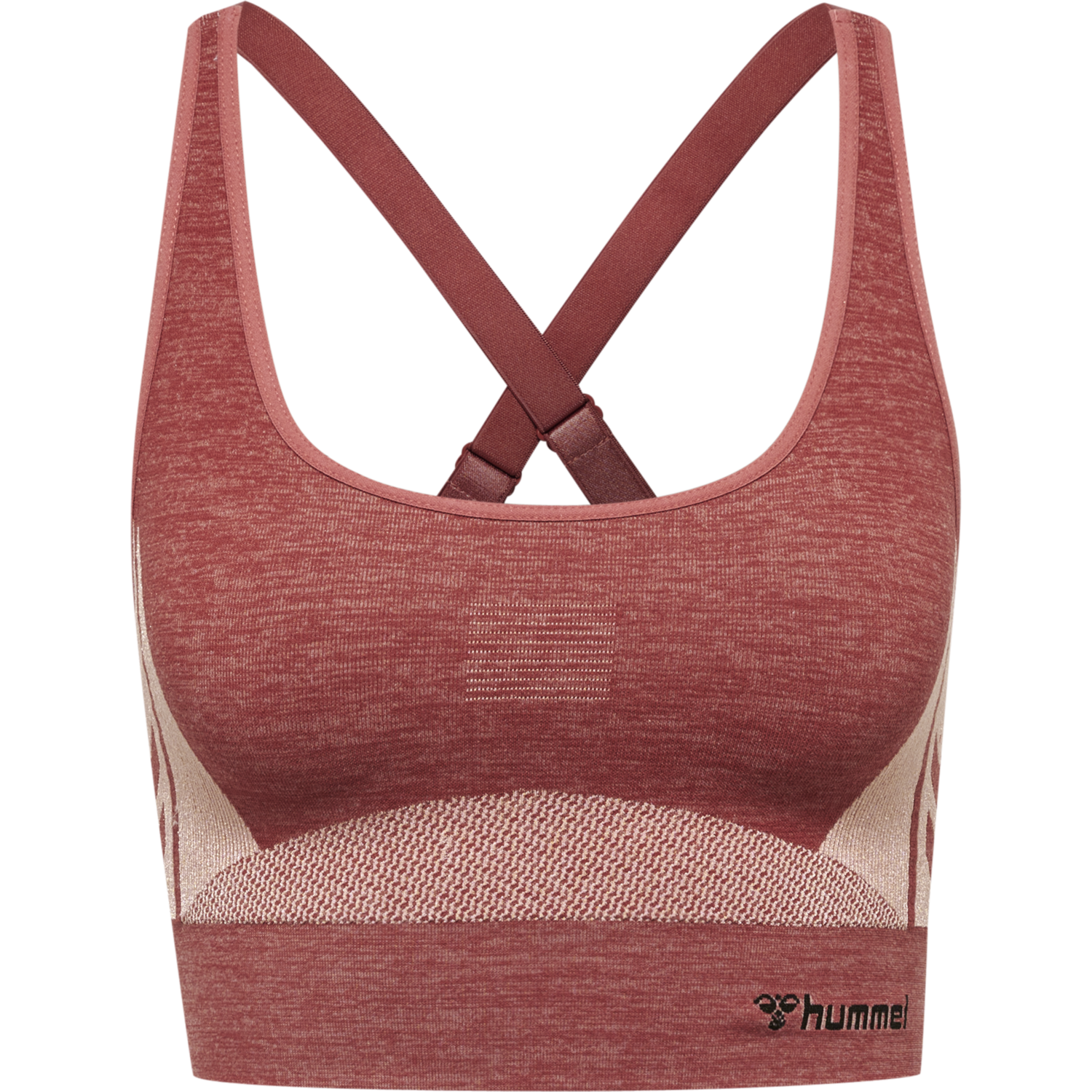 hmlCLEA SEAMLESS  SPORTS TOP, WITHERED ROSE/ROSE TAN MELANGE, packshot