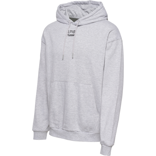 hmlLP10 BOXY SWEAT HOODIE, LIGHT GREY MELANGE, packshot