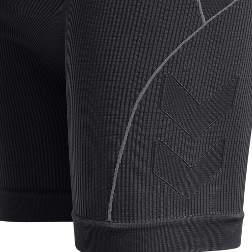 hmlTE CHRISTEL 2-PACK SEAML SHORTS, BLACK/CHATEAU GREY, packshot