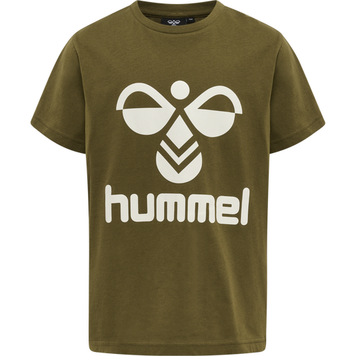 hmlTRES T-SHIRT S/S, DARK OLIVE, packshot