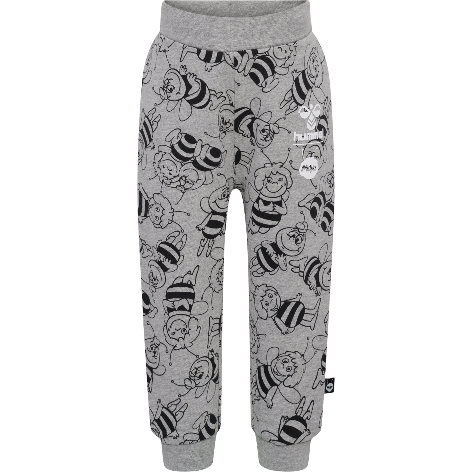 hmlMAYA AOP CREWSUIT, GREY MELANGE, packshot