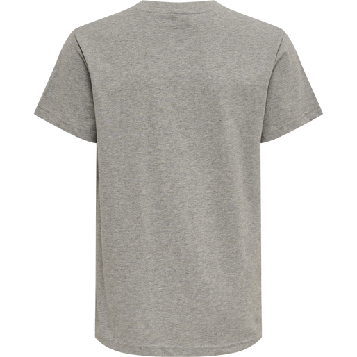 hmlRED BASIC T-SHIRT S/S KIDS, GREY MELANGE, packshot