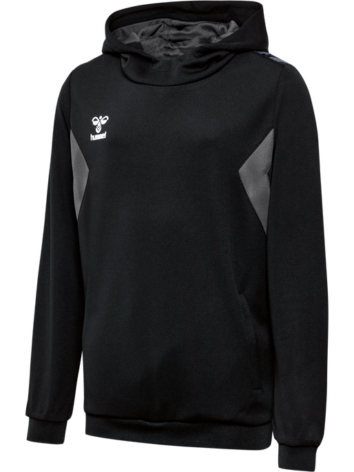 hmlAUTHENTIC PL HOODIE KIDS, BLACK hmlAUTHENTIC PL HOODIE KIDS, BLACK, packshot