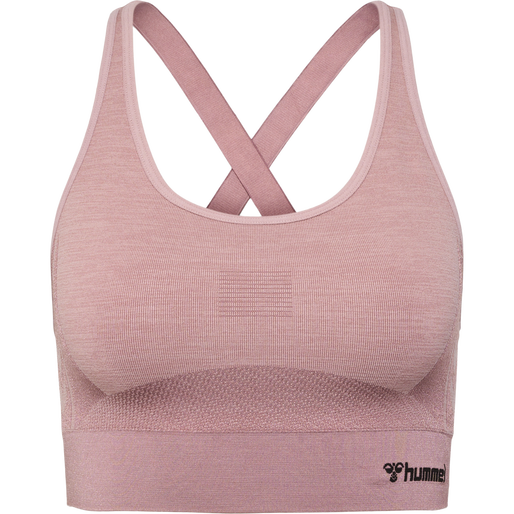 hmlCLEA SEAMLESS  SPORTS TOP, WOODROSE/ROSE TAUPE MELANGE, packshot