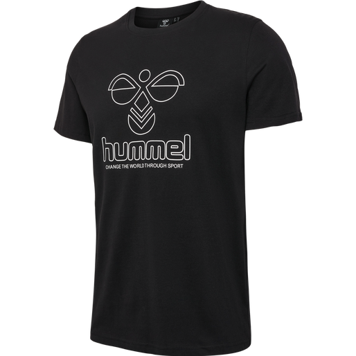 hmlICONS GRAPHIC T-SHIRT, BLACK, packshot