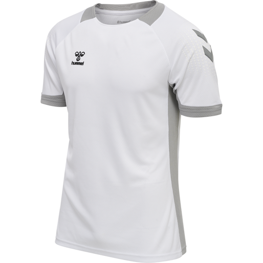 hmlLEAD S/S POLY JERSEY, WHITE hmlLEAD S/S POLY JERSEY, WHITE, packshot