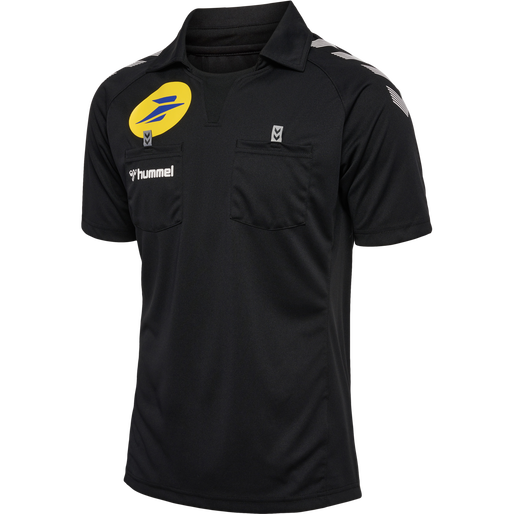FFHB REFEREE JERSEY S/S, BLACK, packshot