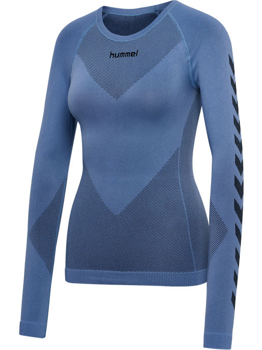 HUMMEL FIRST SEAMLESS JERSEY L/S W, BEL AIR BLUE, packshot