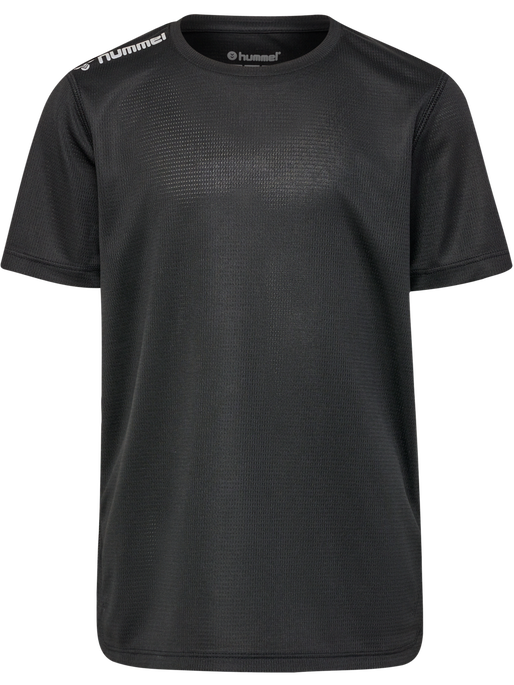 hmlRUN JERSEY S/S KIDS, BLACK, packshot