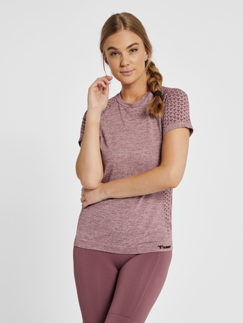 hmlCI SEAMLESS T-SHIRT, NOCTURNE MELANGE, model