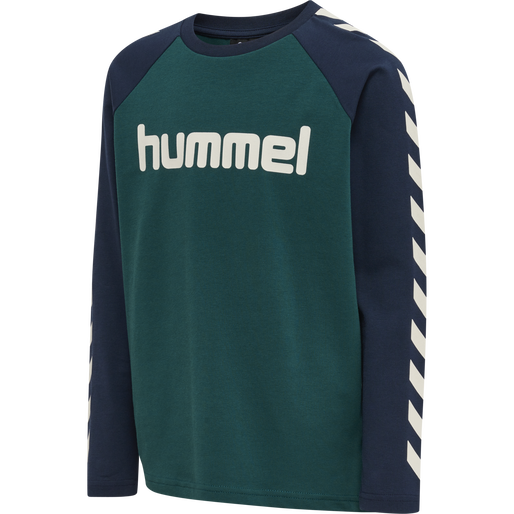 hmlBOYS T-SHIRT L/S, DEEP TEAL, packshot