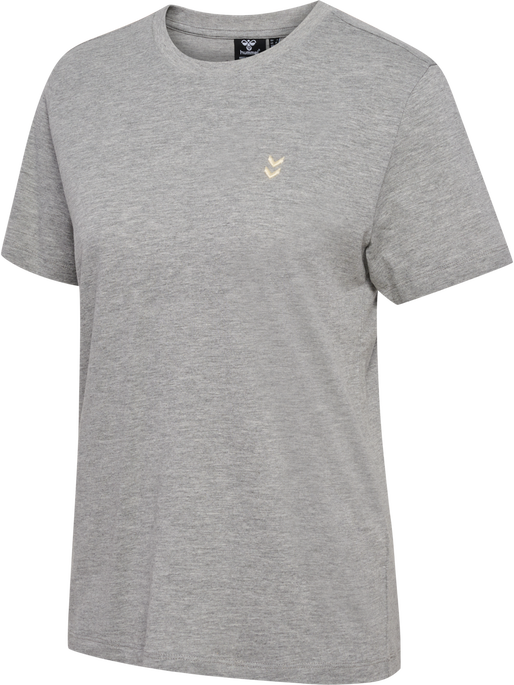 hmlPULSE W T-SHIRT, GREY MELANGE, packshot
