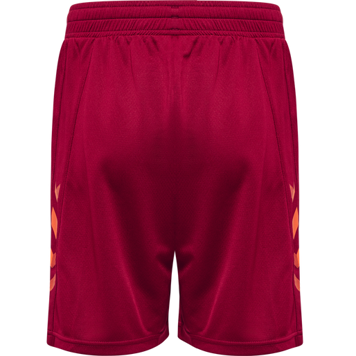 hmlONGRID POLY SHORTS KIDS, RHUBARB/NASTURTIUM, packshot